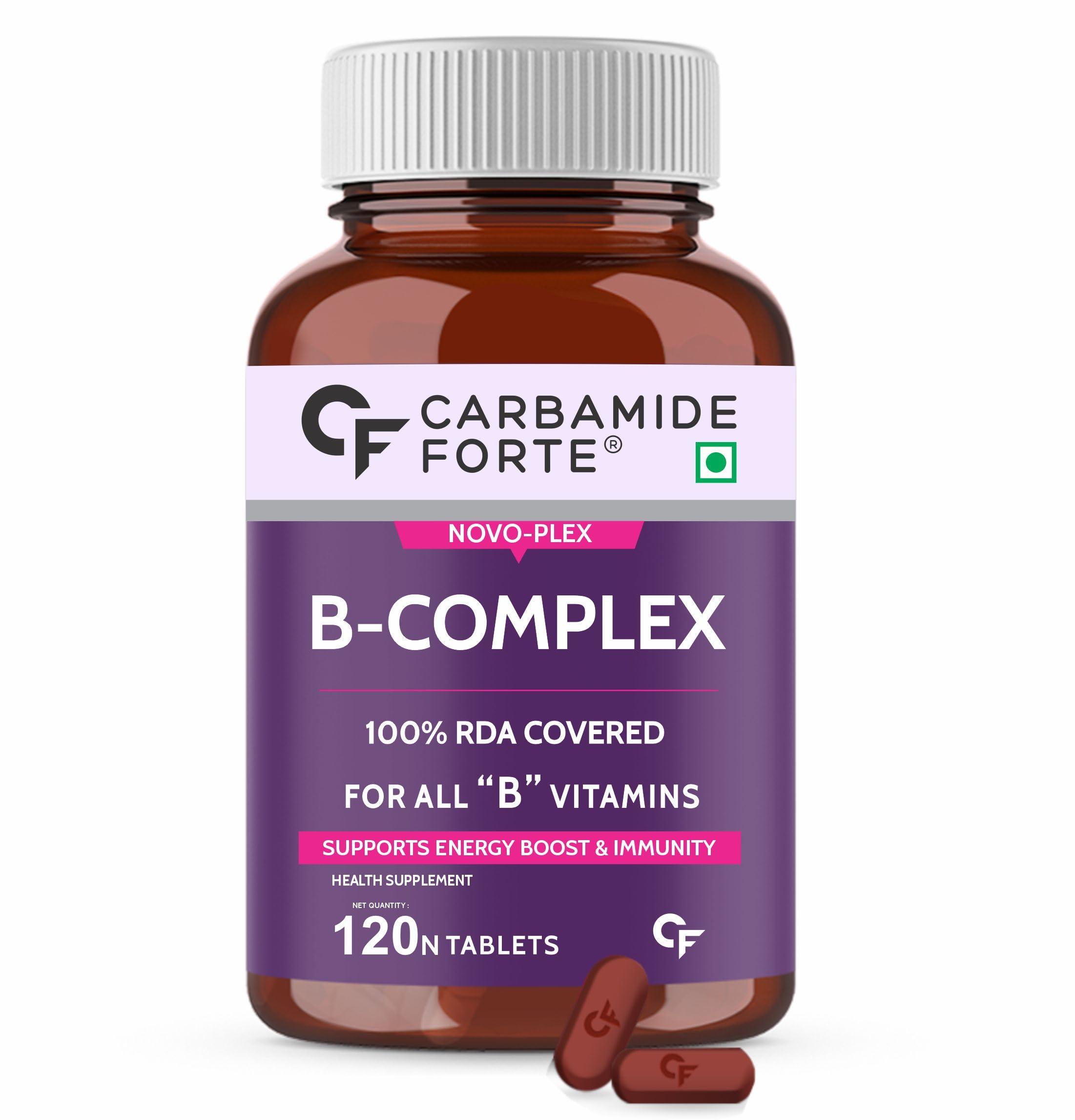 Carbamide Forte Carbamide Forte Vitamin B-Complex Tablets- 120 Vegetarian Tablets & Carbamide Forte Fish Oil with Multivitamin and Omega 3 1000mg Capsules- 60 Softgel Capsules