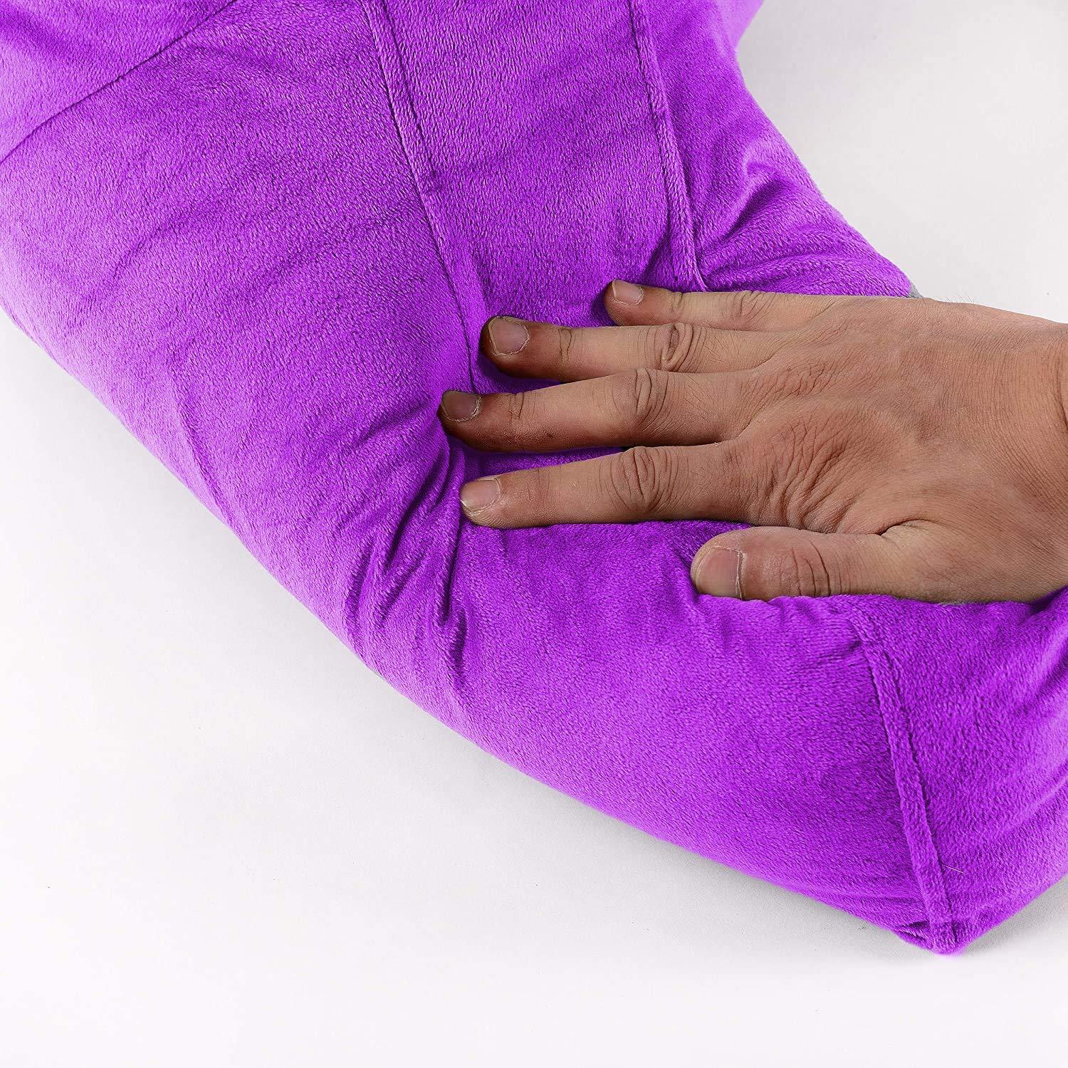 PUM PUM PumPum Back Rest Reading Pillow with Arm Rest - Comfortable Support for Reading, Watching TV, or Relaxing (Purple)