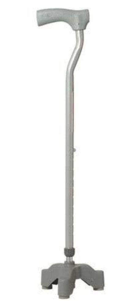 mg PREMIUM mg PREMIUM Stainless Steel Tripod Walking Stick/L Shape Support Lightweight Height Adjustable Cane with Non Slip Rubber Grip for Elderly/Adult Patients