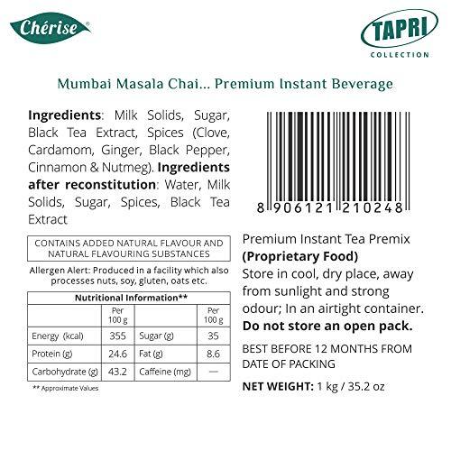 Cherise Cherise Tapri Premium Mumbai Masala Chai, Instant Tea Premix (1 kg Pouch)