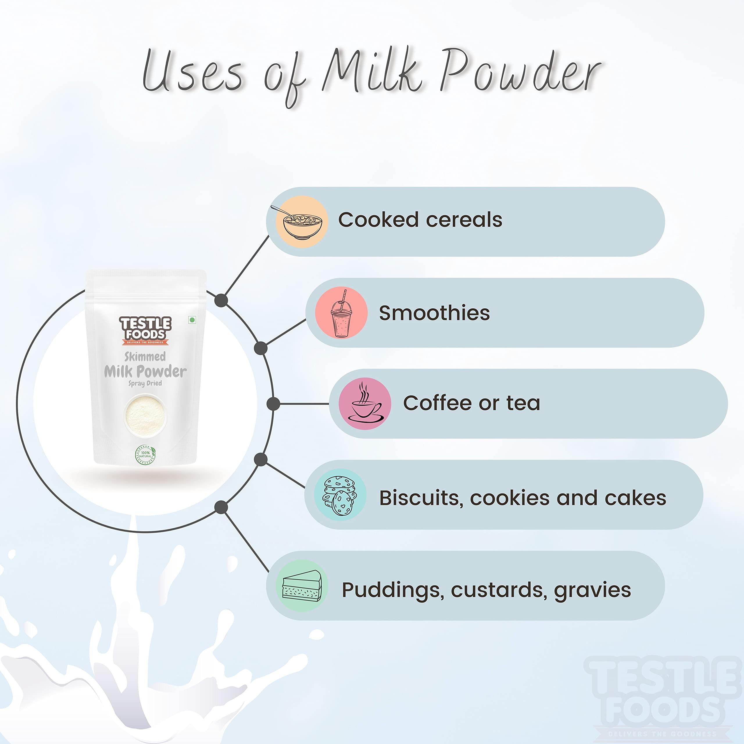 Testle Foods Natural Skimmed Milk Powder for Coffee | Tea | 250g
