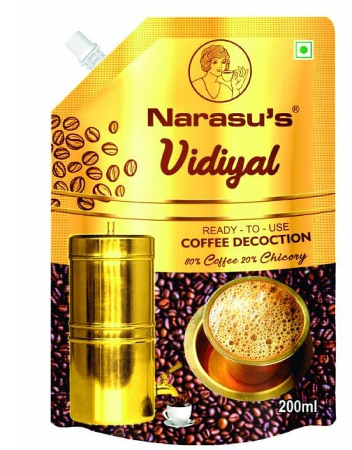 Narasu\'s Coffee Narasu\'s Coffee Vidiyal Coffee Decotion (200Ml) - Liquid, Bag