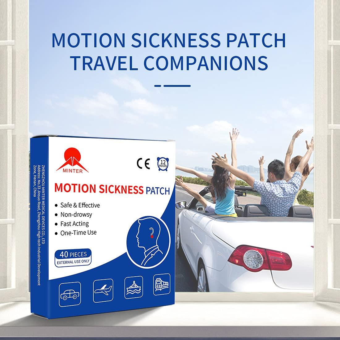 MT Healthy MINTER 40ct Motion Sickness Patch for Cruise/Plane/Train/Bus, Seasick Patches Anti Nausea Patches Behind Ear, Sea Sickness Patches with Waterproof and Non Drowsy