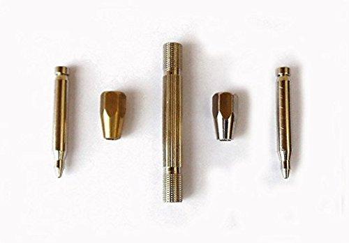 AHCS Acupressure Health Care System Sujok Probe Powerful Magnetic Metal Dismantable Diagnostic 2 In 1 Jimmy and Rings Set of 5 2 In1 Jimmy L X Dia 10 X 1 Cm (4 Inch) Silver and Brass