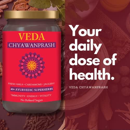 VEDA Veda Chyawanprash (450 gms)| Immunity Booster for all age groups | Jaggery based - Sugar free Chyawanprash