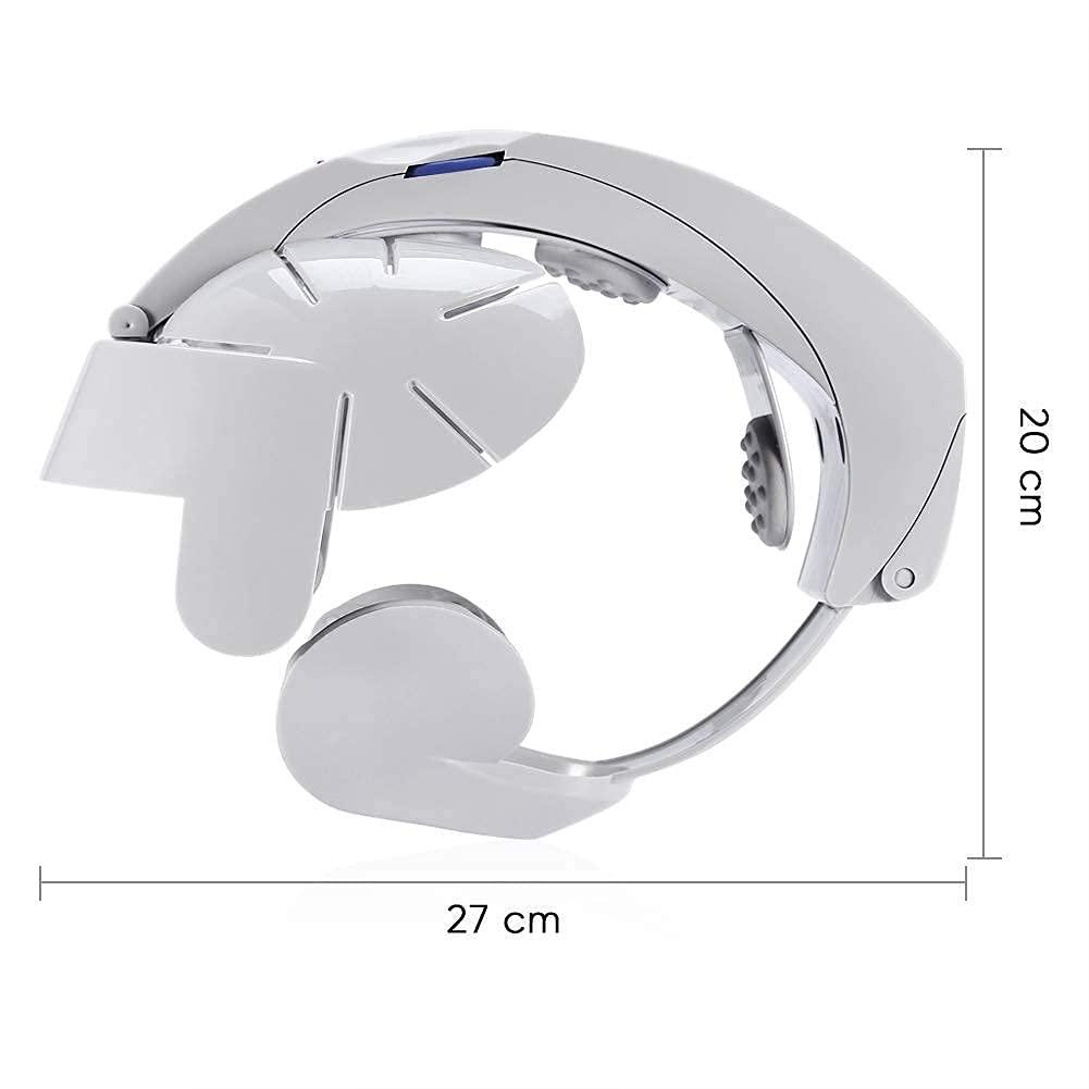 Dweezhet Dweezhet Electric Head Massager Brain Relax Easy Acupuncture Points Therapy, for Stress Relief Prevent Hair Loss Head Relaxing Massage, White