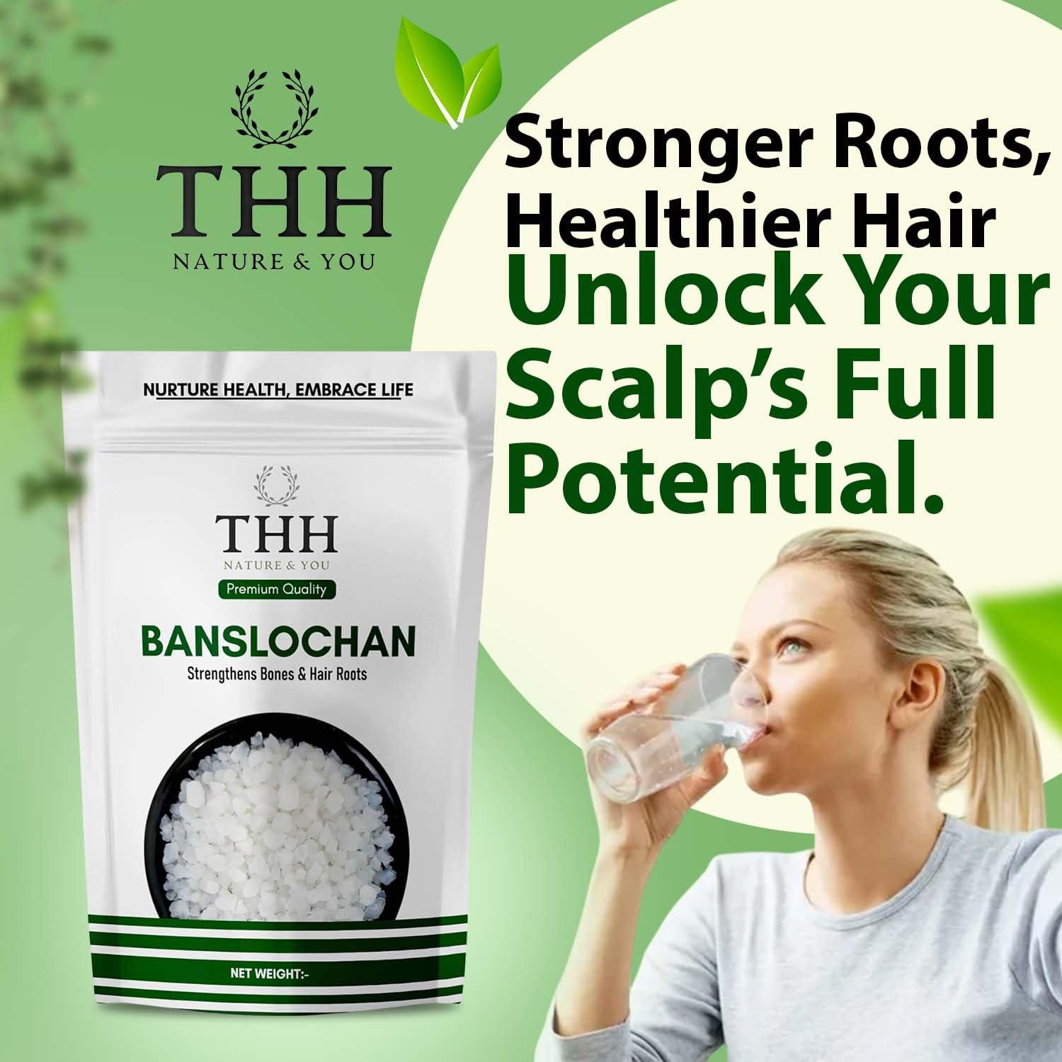 THH THH Organic Tabashir - Vanslochan - Banslochan (200g)| 100% Pure Vanshlochan For Strengthen Bones & Hair Roots| No Added Colors or Preservatives