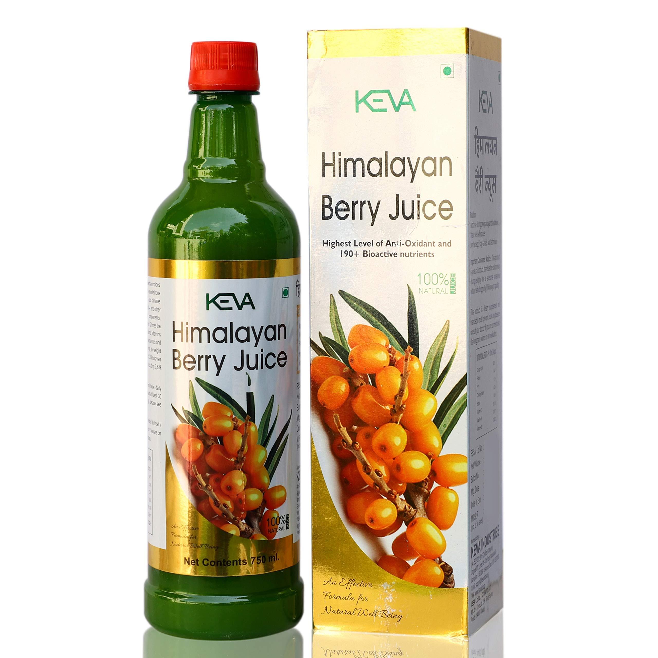Keva Keva Himalayan Berry Sea Buckthorn Juice - 750ml | Himalayan Berries| Rich Omega 3,6,9,7 | Vitamin C Rich