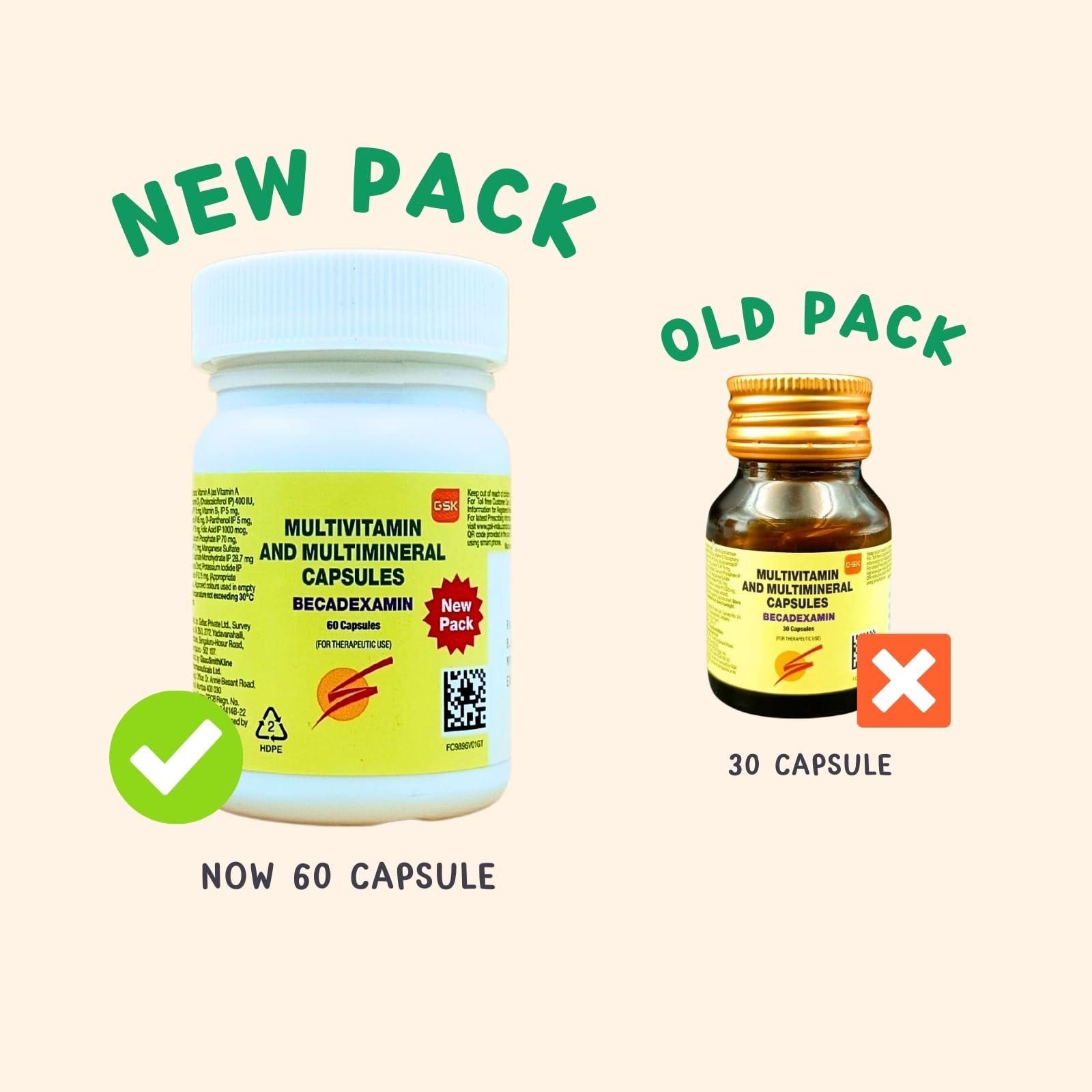 HERBSHD Ayurvedic Health-Aim Capsule and Becadexamin Capsule | Multivitamin | Multiminaral | 50caps + 30caps | combo pack