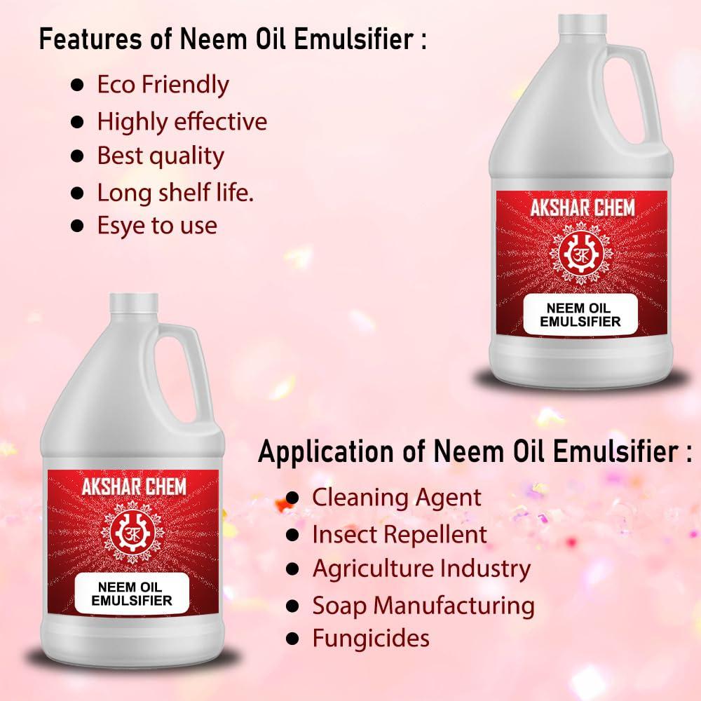 Akshar Chem Neem Oil Emulsifier (450 GM) - Multi-Purpose Organic Solution for Home and Industry