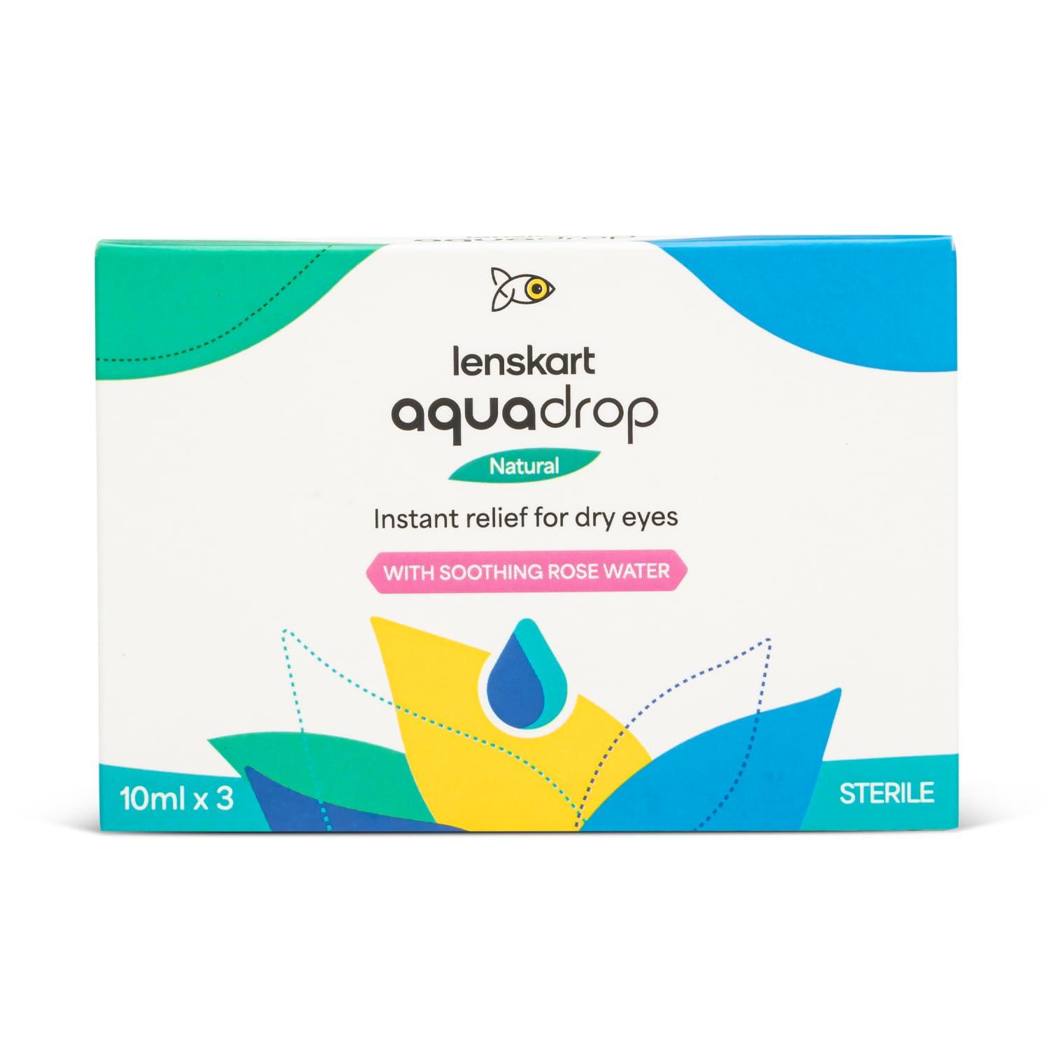 AQUALENS CONTACT LENSES Lenskart Aquadrop Natural 10 ml each Pack of 3