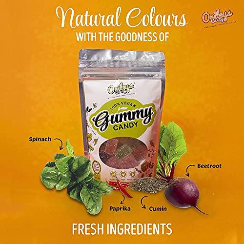 ORILEYS CANDY TRADITIONAL CRAFTED CONFECTIONS Orileys Vegan Gummy Candy - Yummy Fruit Flavour Cubes - 100% Natural Colours No Preservatives - 250g Pack