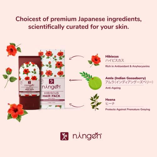 Ningen Ningen Hibiscus Hair Pack I Goodness of Amla and Heena Extracts I Dermatologically Tested, Paraben Free I Removes Dandruff and Prevents Greying I 100g,Brown