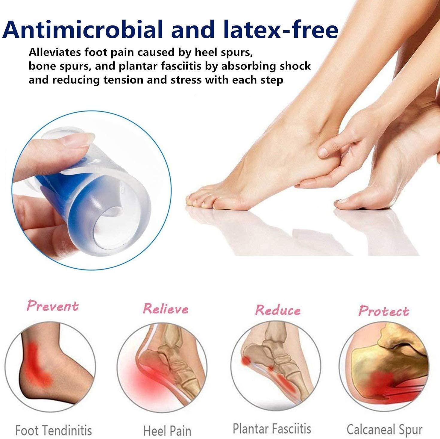 FEWORLD FEWORLD Moisturizing Gel Heel Socks, 1 Pairs Toeless Spa Sock for Foot Care Treatment, Cracked Heels, Dry Feet, Foot Calluses.