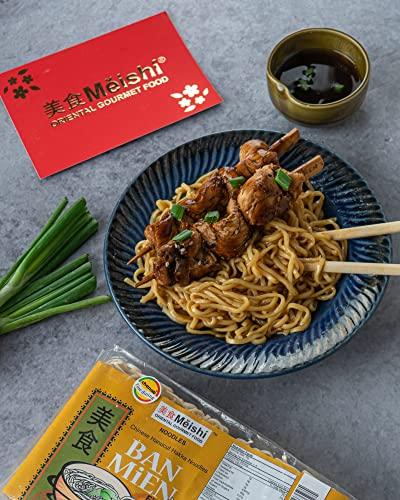 Meishi Meishi Ban Mien Handcut Hakka Fine-Size Noodles, 300g | Pack Of 2 | Refined Wheat Flour Noodles | Air-Dried Hakka Noodles