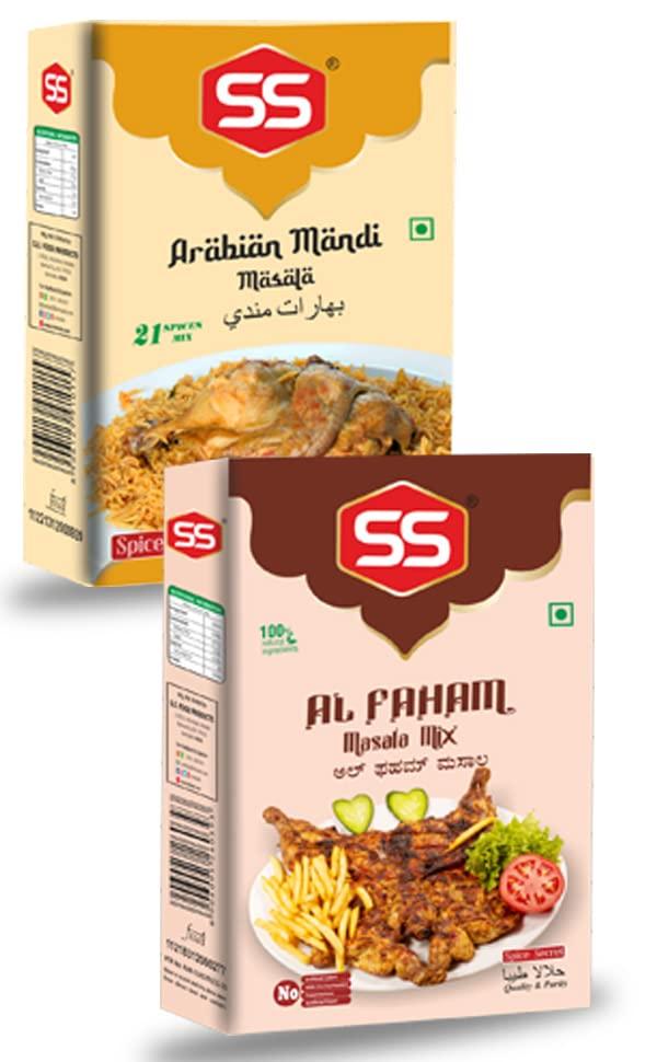SS MASALAS SS Masalas Alfaham Masala and Arabian Mandi Masala 100g each.