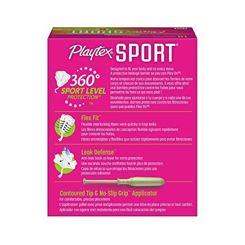 Playtex Playtex Sport Tampons, Unscented Regular Absorbency, 18 Count