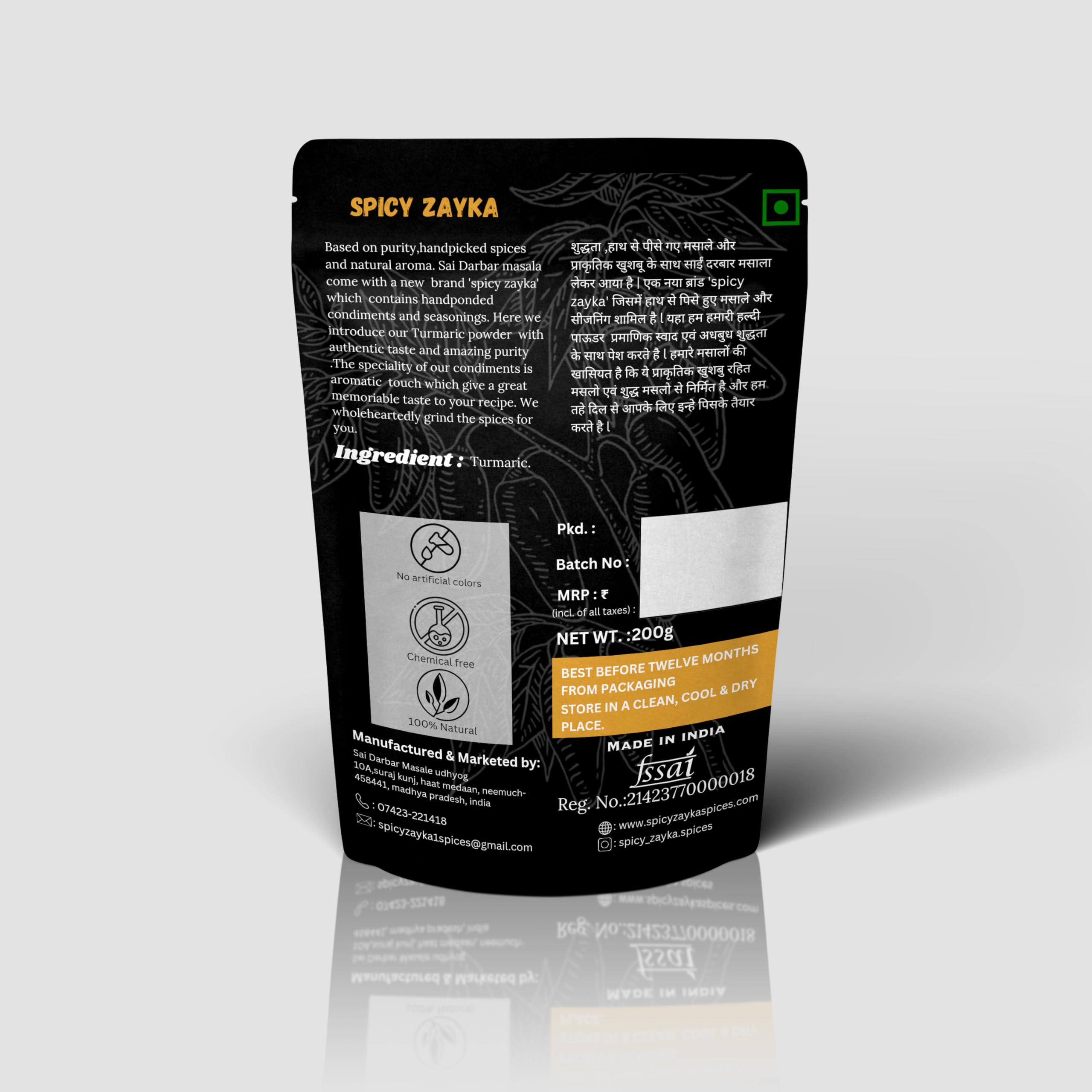 Spicy Zayka Spicy Zayka : Pure Organic Turmeric Powder | Haldi from Salem (1kg)