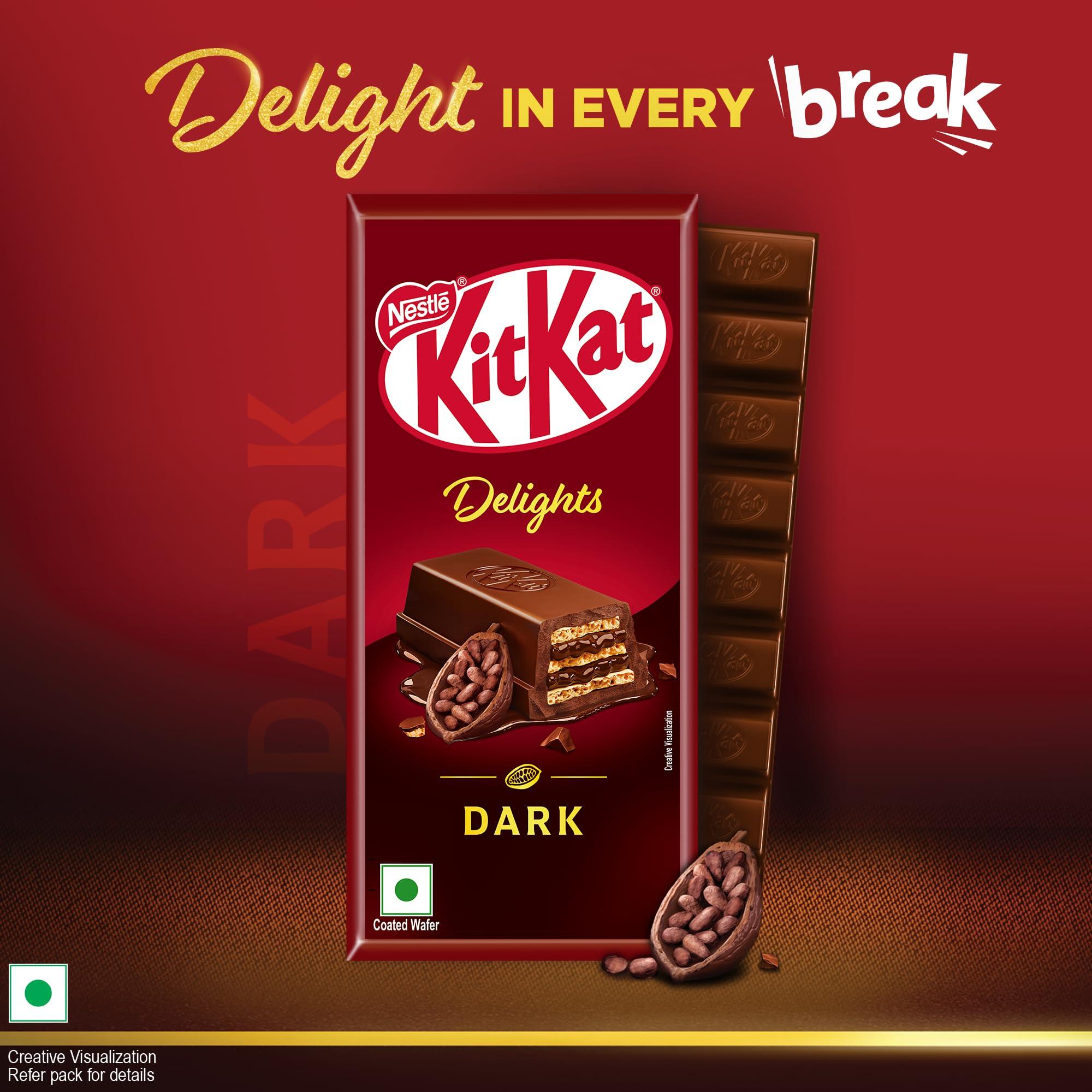 Nestle KIT KAT Dark Chocolate Coated Wafer, 150 Gram - Pack Of 6