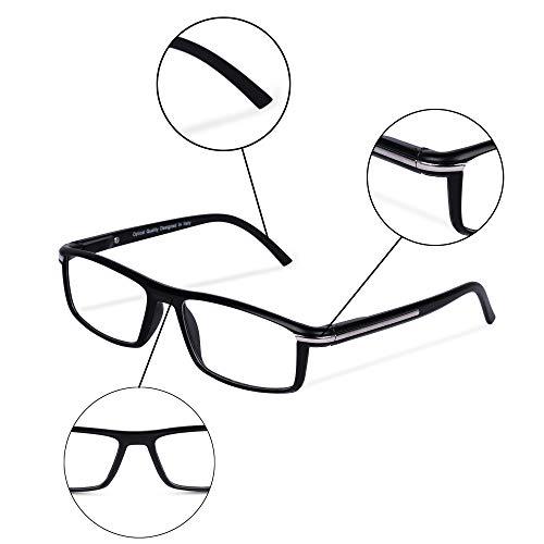 FREDDY FREDDY Full Rim reading glasses for Men and women (Black, 1.50)