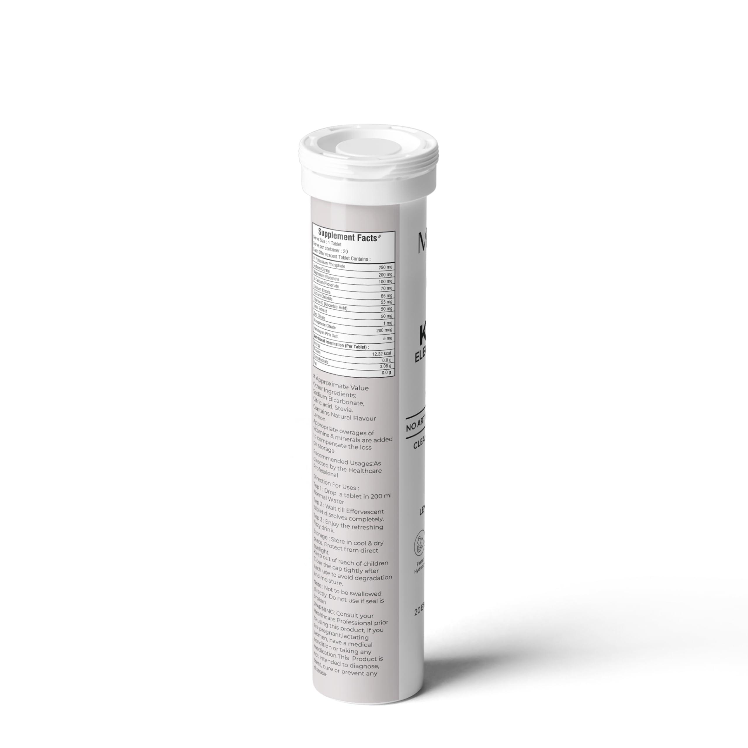 Miduty Miduty By Palak Notes Electrolytes Drink - Instant Hydration Drink - Lemon Flavor - Sugar-Free Electrolyte Drink - No More Fatigue And Dizziness - Hydration Electrolyte,1 Count,20 Capsule