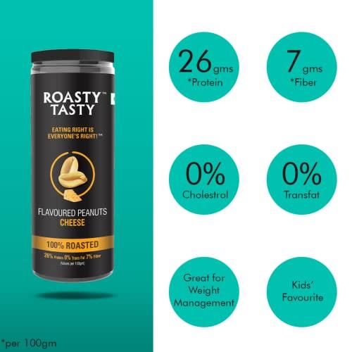 Roasty Tasty Roasty Tasty Roasted Healthy Snacks Box of Joy Gift Hamper Pack of 4 (Peanuts Cheese, Peanuts Jalapeno, Quinoa & Seeds Chilli Lime, Quinoa & Seeds Peri Peri)