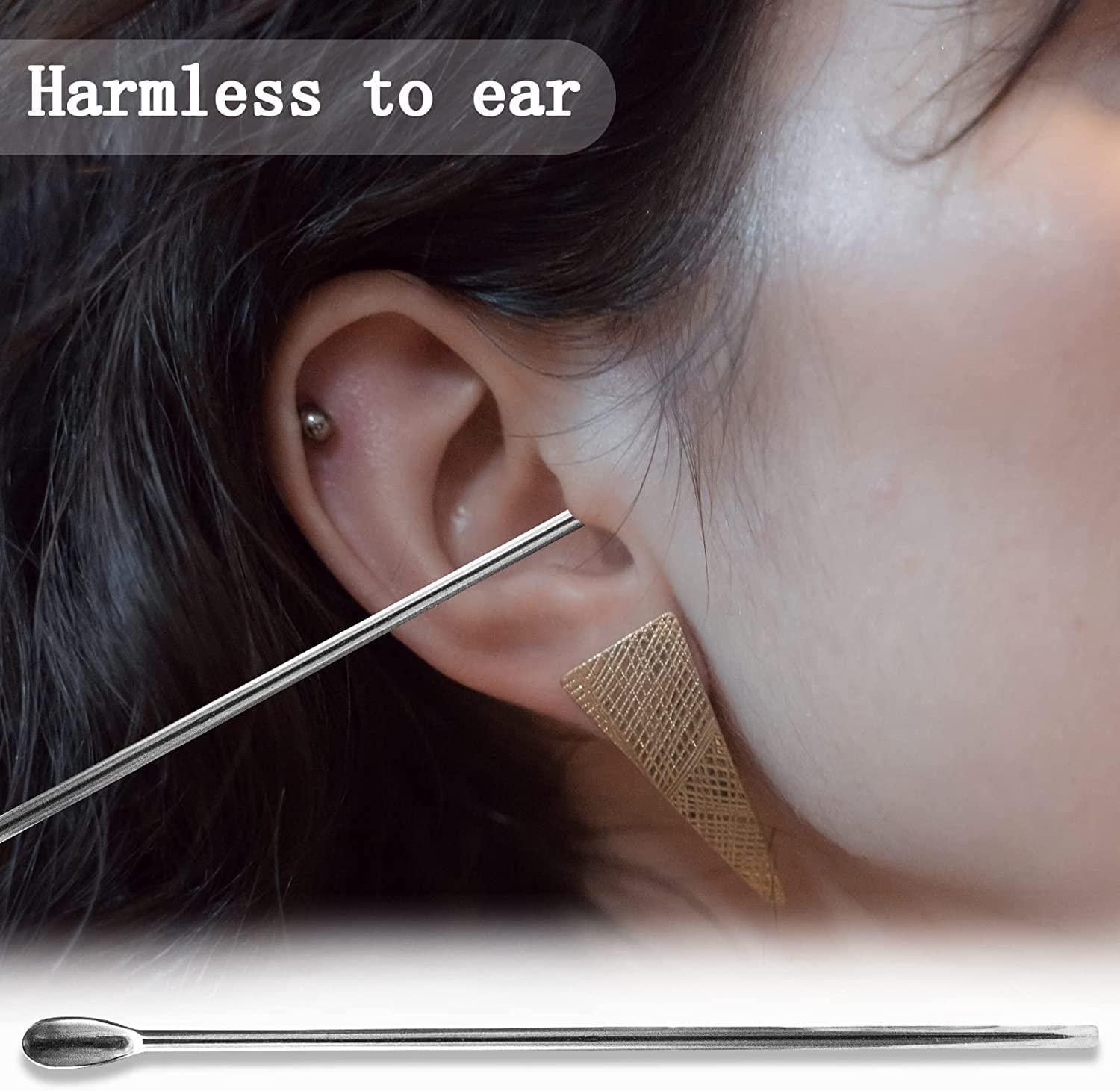 First Try First Try 6 Pieces Earwax Removal Kit with Brush and Storage Box | Stainless Steel Ear Cleaning Machine | Ear Curette Safety Cleaner | Medical Grade | for Adult and Baby (6 Pcs Set)