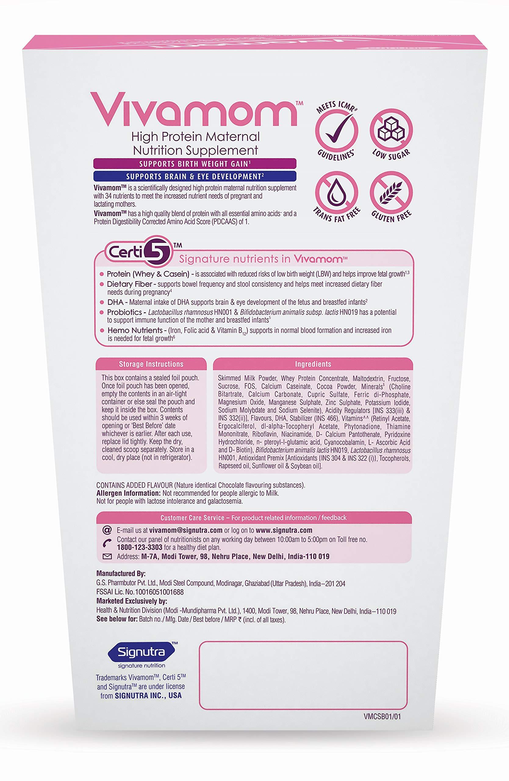 Vivamom Vivamom Maternal Nutrition Supplement in Pregnancy&laction-200gm Chocolate, Pink