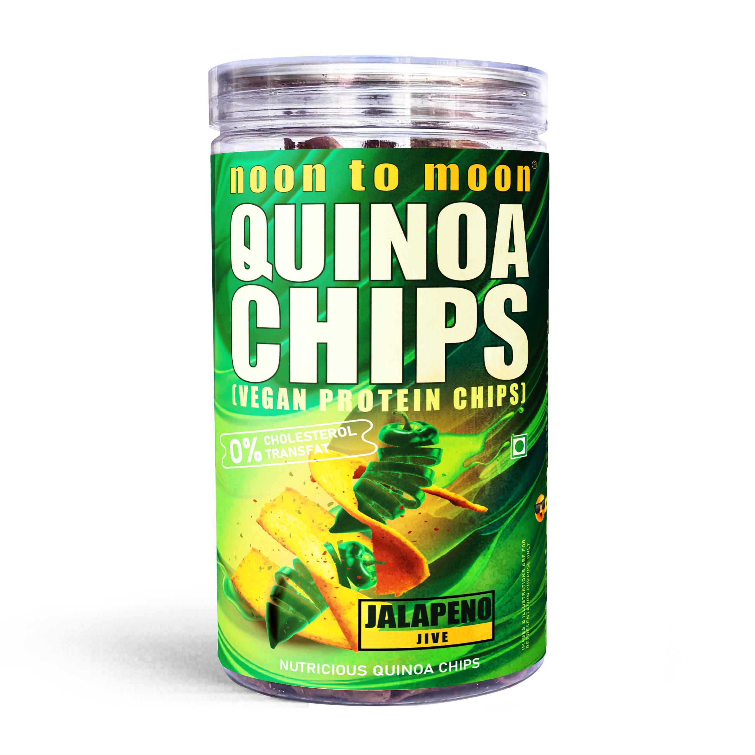 noon to moon Noon to Moon Quinoa Jalapeno Jive Flavoured Chips | Vegan & Gluten-Free Superfood Chips | Pack of 1 (150g x1)
