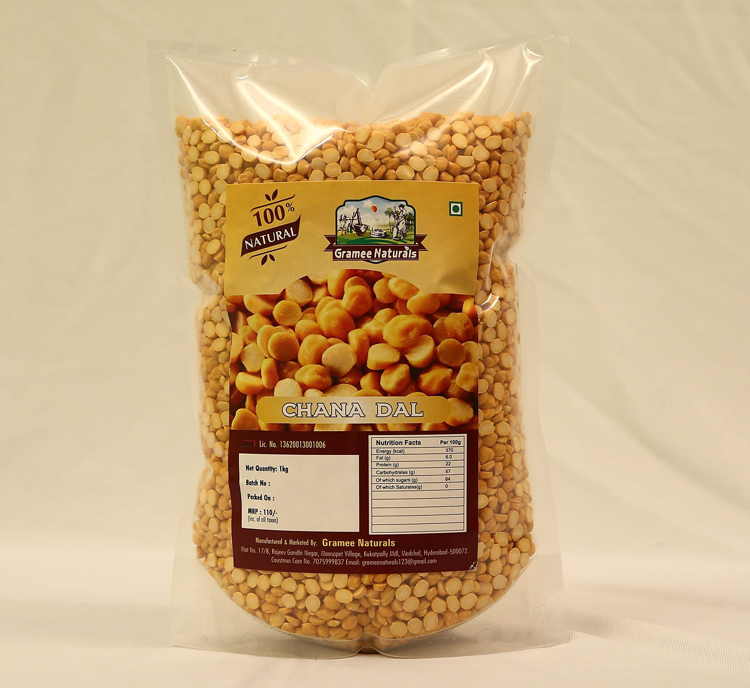GRAMEE NATURALS Gramee Naturals Chana Dal, 1Kg (Pack of 2)