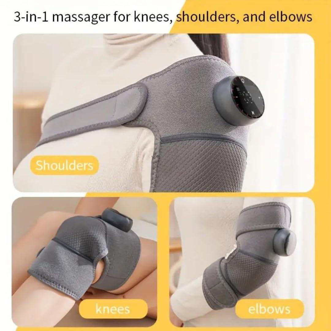 PREMIUMLI PREMIUMLI Electric Knee Massager for Joint Pain Relief | Cordless Massage Therapy Machine with 3 Heating Mode for Arthritis,Knee,Elbow,Joints for Men/Women (Single Piece)