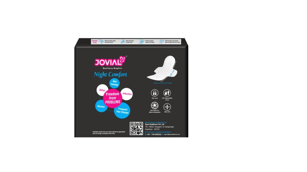JOVIAL CARE JOVIAL CARE Night Comfort 2XL 20 Pads Pack (20x 2=40 Pads) Sanitary Pad (Pack of 2)