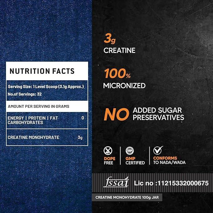 Asitis Nutrition Asitis Nutrition ATOM Creatine Monohydrate 250g - 80 Servings|Dope Free|Enhances Performance|Promotes Muscle Gains,Boosts Strength, powder, 1 count