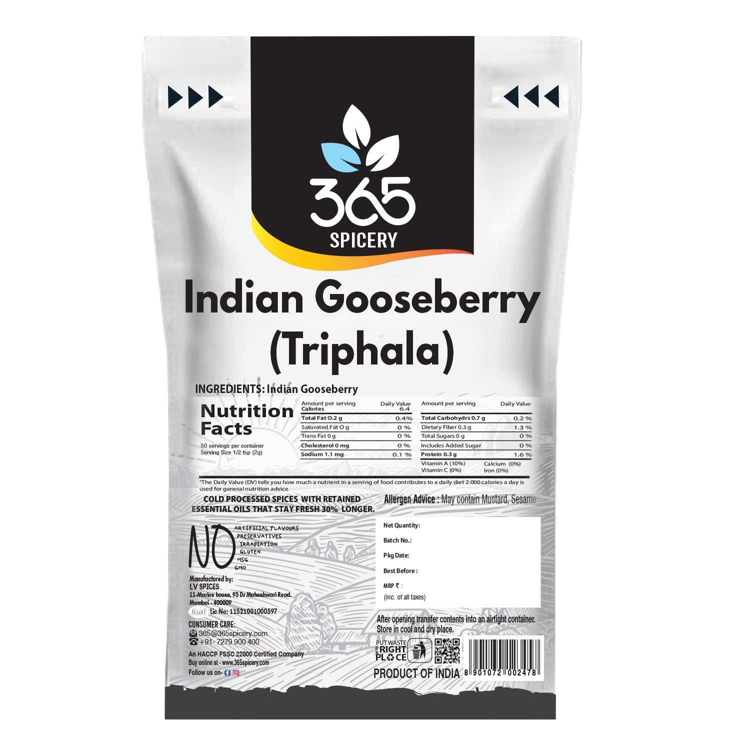 365 SPICERY 365 SPICERY Indian Gooseberry/Triphala - 100 gm, Pouch
