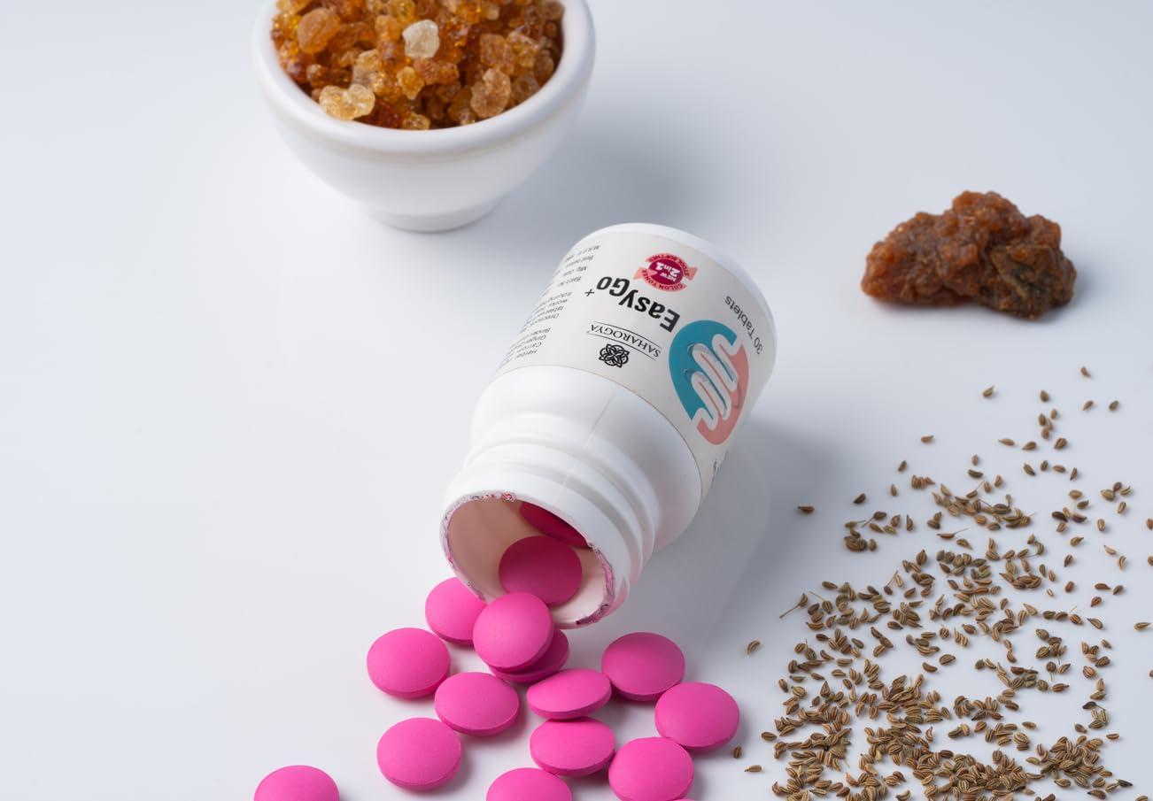 SAHAROGYA SAHAROGYA Herbal Easy Go Tablet For Better Digestive Function, Healthy Gut, & Health Management - 30 tablets (Pack of 1)`