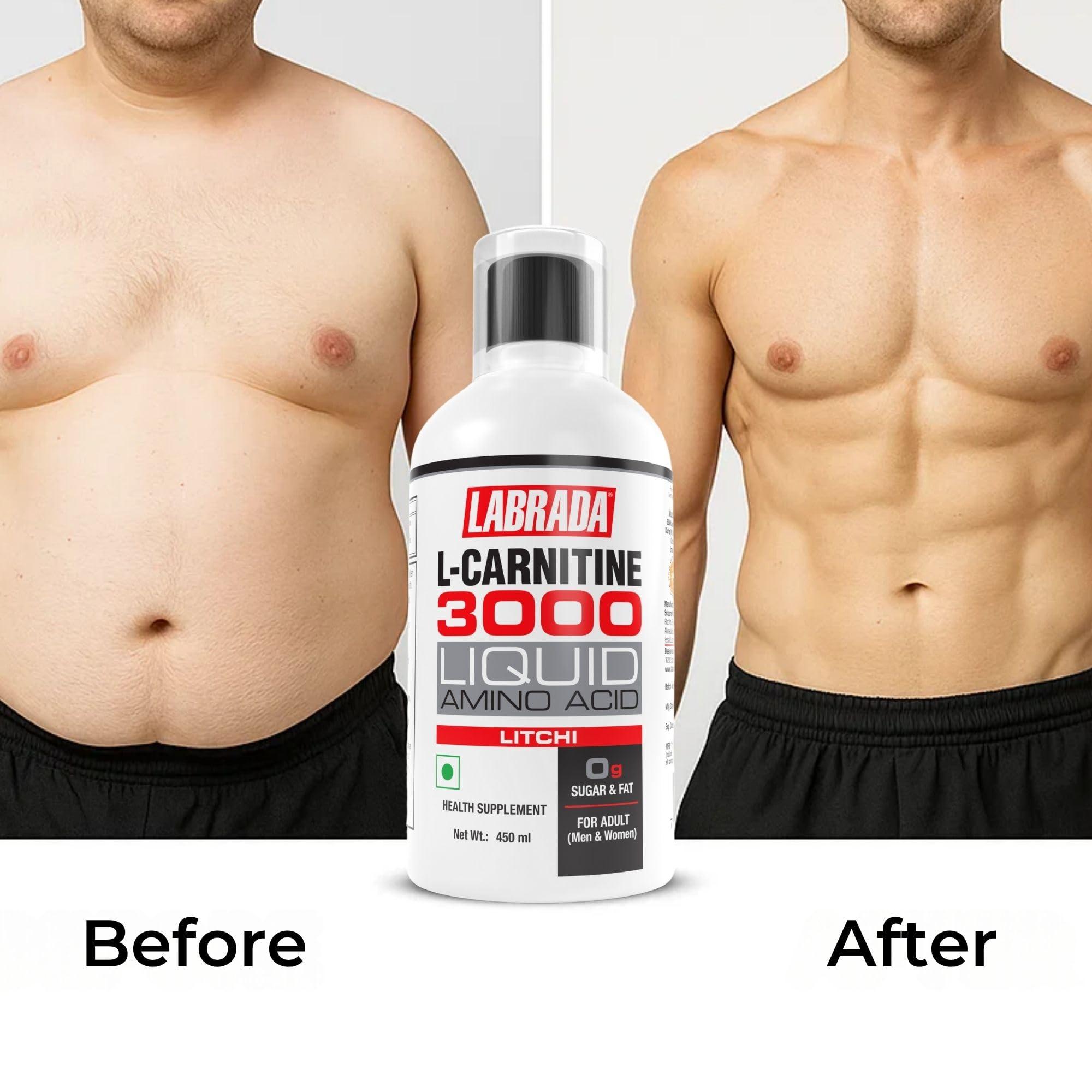 Labrada Labrada L-Carnitine 450ml |3000mg Liquid Amino Acid with 0g Sugar (30 Servings, Sweet Orange)