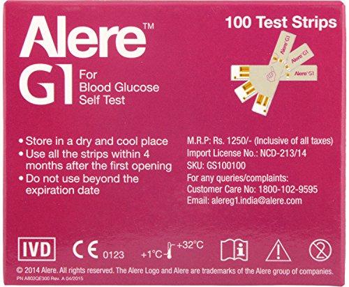 Alere Alere G1 Test Strips, 100 Strips (Multi Color)