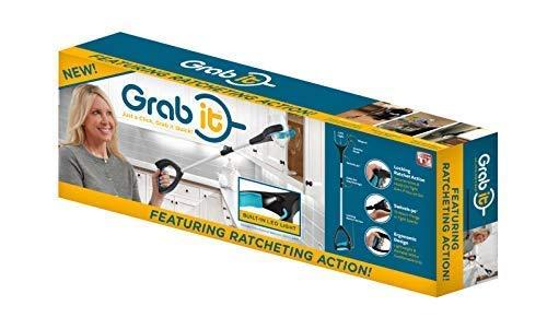 bkr BKR® Grab It Ratcheting Tool with LED Folding Grabber Stick Grab It Pick up Helping Hand Grabber Reach Arm Extension Tool (1)