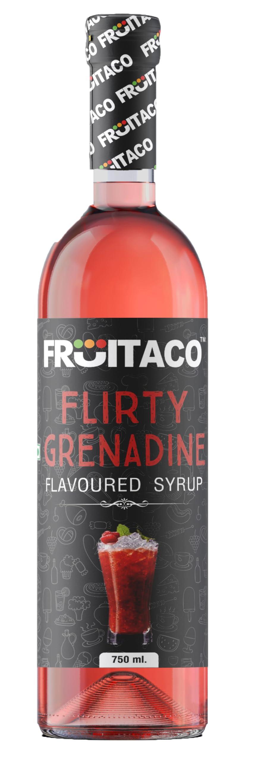 Fruitaco Fruitaco Blue Curacao Grenadine Green Mint Mojito Mint Combo - Elevate Your Cocktails and Mocktails with Bursting Flavors Pack of 4 750ml Each