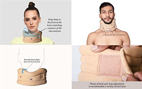 Wonder Care Wonder Care Cervical Collar for Neck Pain Soft Neck Support Brace for Spondylitis Neck Pain Relief for Men & Women (XL)