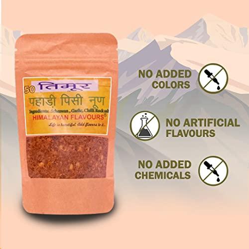 HIMALAYAN FLAVOURS HIMALAYAN FLAVOURS, Organic Himalayan Flavored Salt Handmade On SilBatta - Timur (Pack of 5)