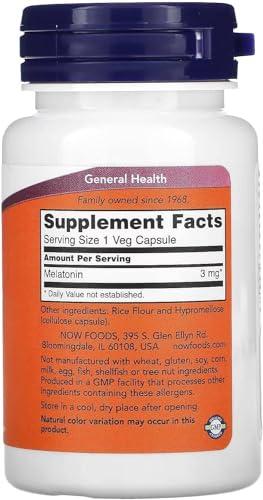 Now Foods Now Melatonin 3mg 60vcap