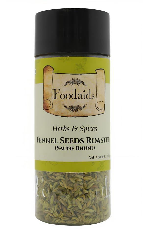 Foodaids Foodaids Roasted Fennel Seeds / Mukhwas Bhuni Saunf / Mouth Fresheners / After-Meal Snacks / Helps in Digestion- (100 Gm)