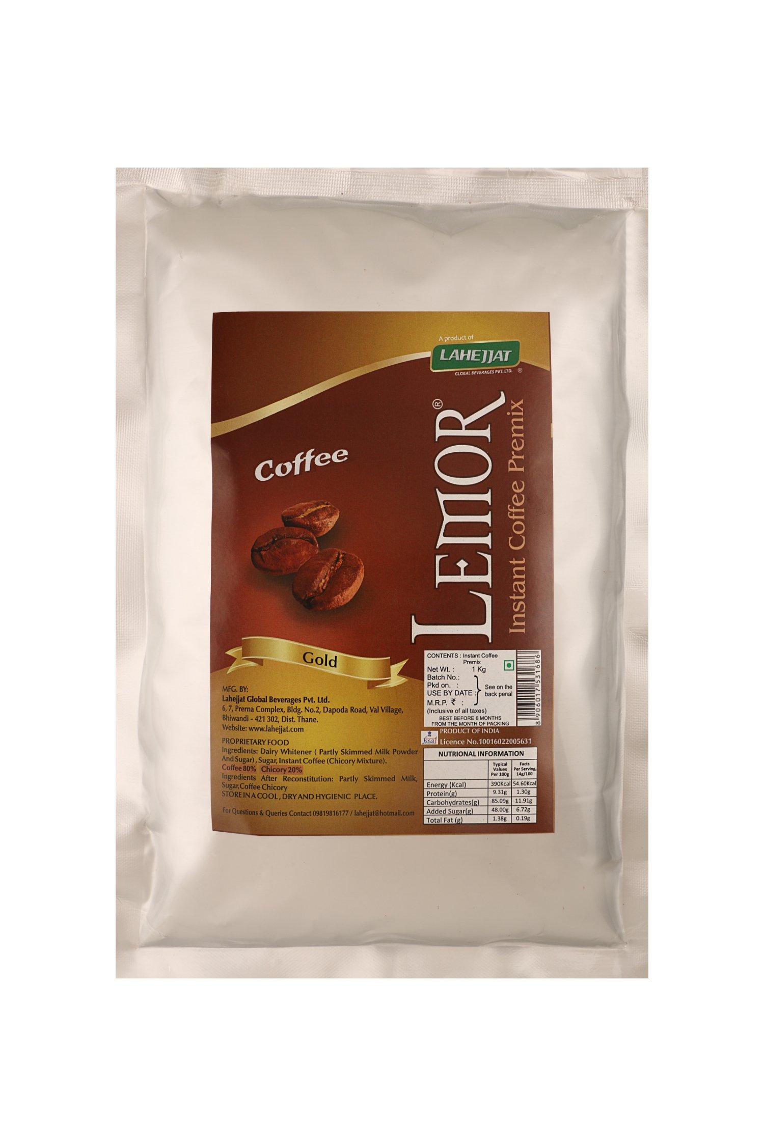 LEMOR Instant Tea Premix for Vending Machine by LEMOR (5kg, Combo Pack of Masala 3 Kgs, Instant Coffee Premix 2 Kgs) | Ready to Drink Tea | Ready to Drink Coffee