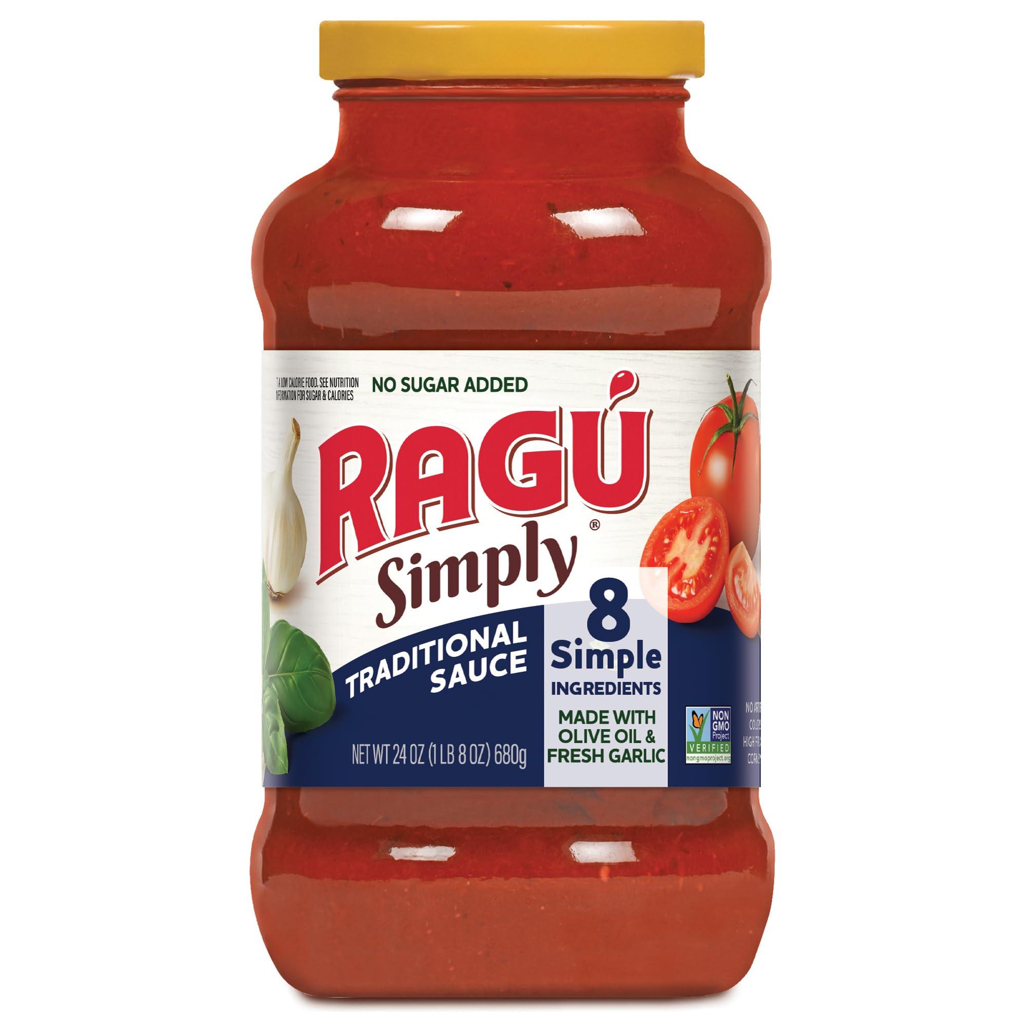 Ragu Ragu Simply No Sugar Added Traditional Pasta Sauce, 680g, Product of USA