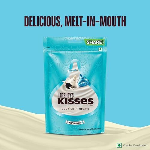 Hershey's Kisses Hershey\'s Kisses Cookies n Creme Chocolate, 100.8gram (Pack of 4)