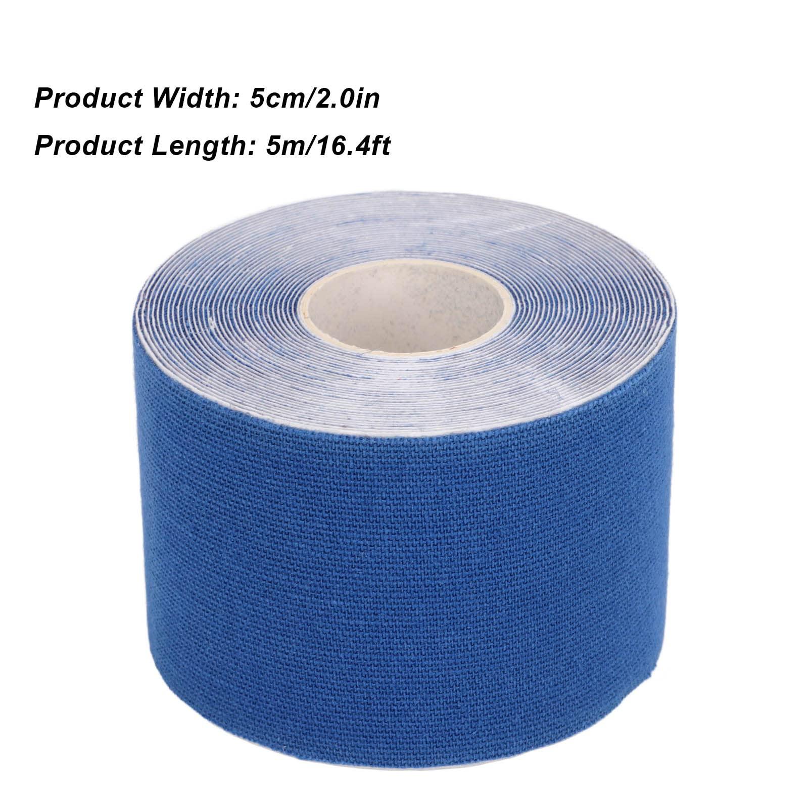 HAIBING Sports Recovery Tape Grid Back 5m Length 5cm Width 2pcs Athletic Kinesiology Tape for Badminton (Dark Blue)