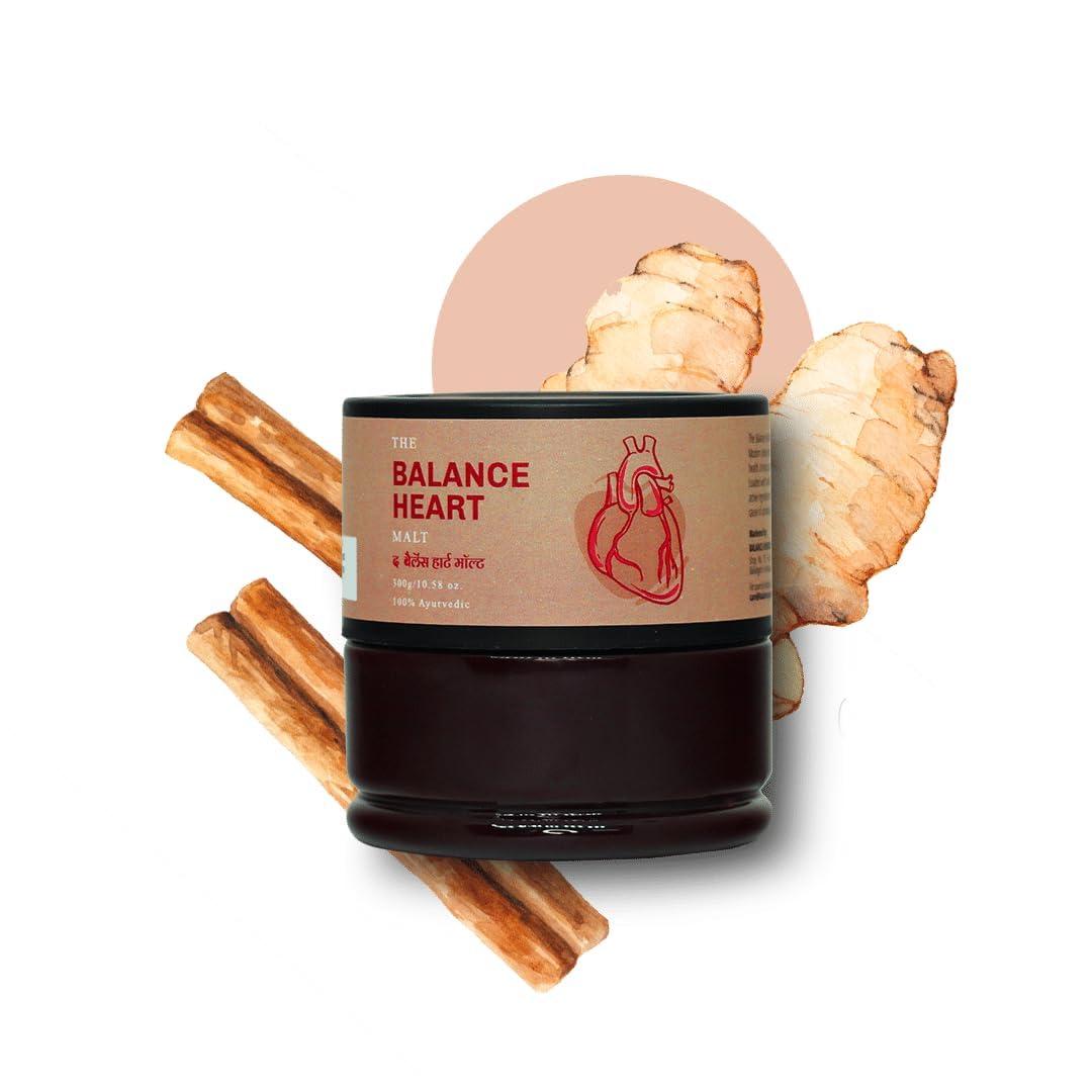 The Balance Balance Ayurveda Heart Malt: Nourish Your Cardiovascular Health Naturally - Blood Pressure & Cholesterol Support (300gm)