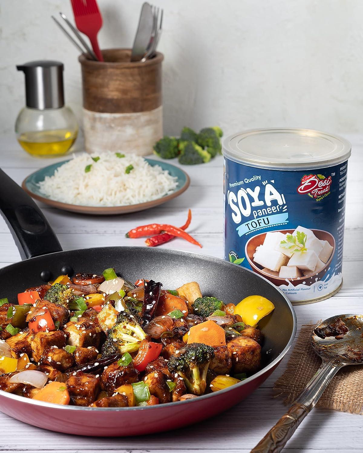 Desi Treat Desi Treat SOYA Paneer (Tofu), 800g | Net wt. 450g | Soft and Creamy | No Preservatives | 100% Natural