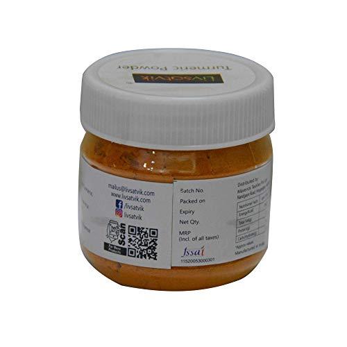 Livsatvik Livsatvik Turmeric Powder, High in Curcumin Content; More Than 5% | Organically Grown Waigon Haldi Powder, 50g